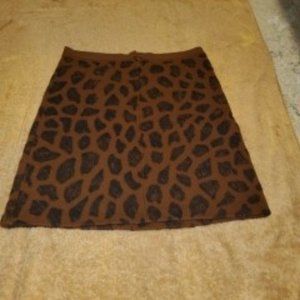 Phillip Lam animal print knit mini skirt